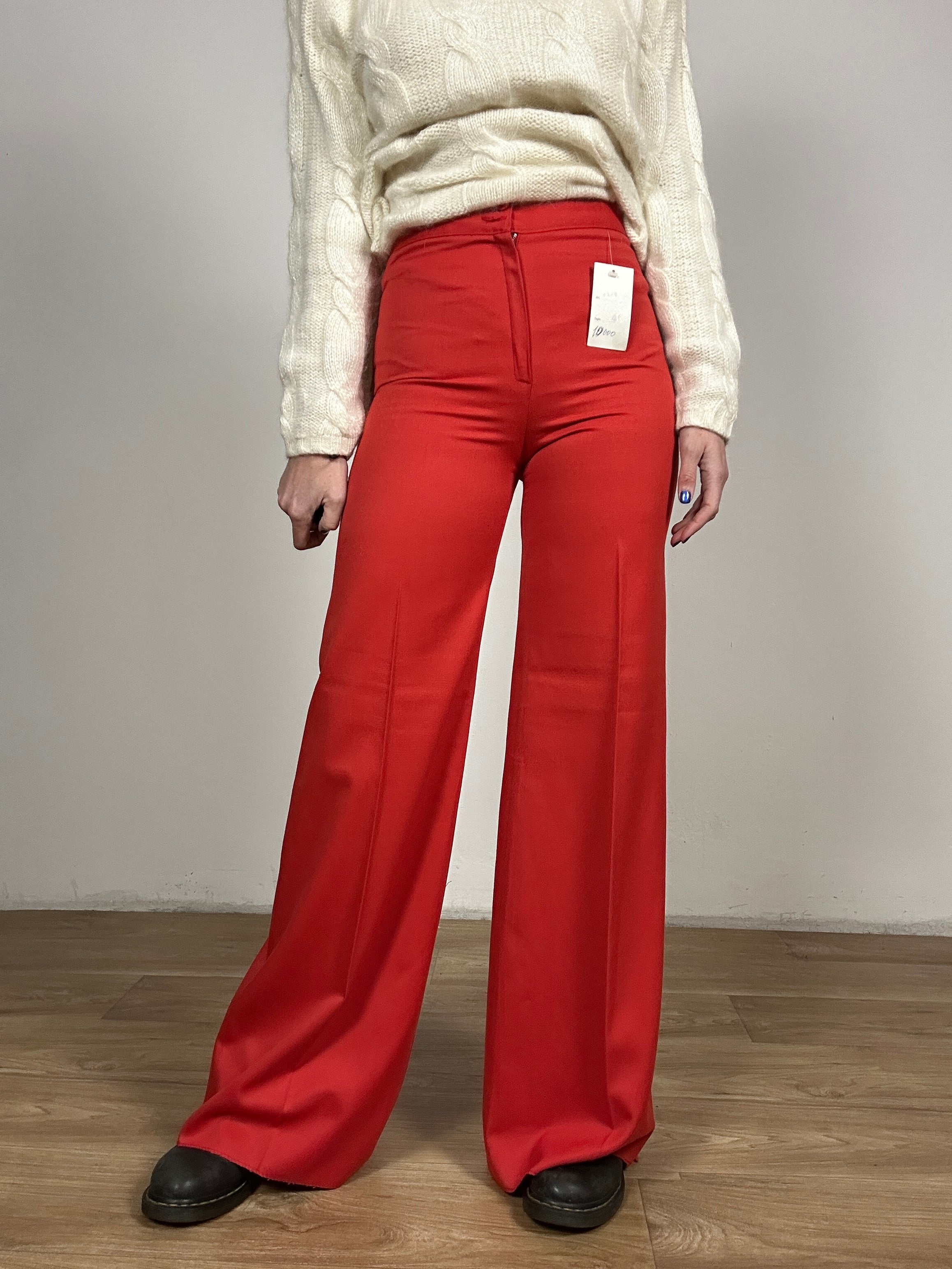 Red 70s pants