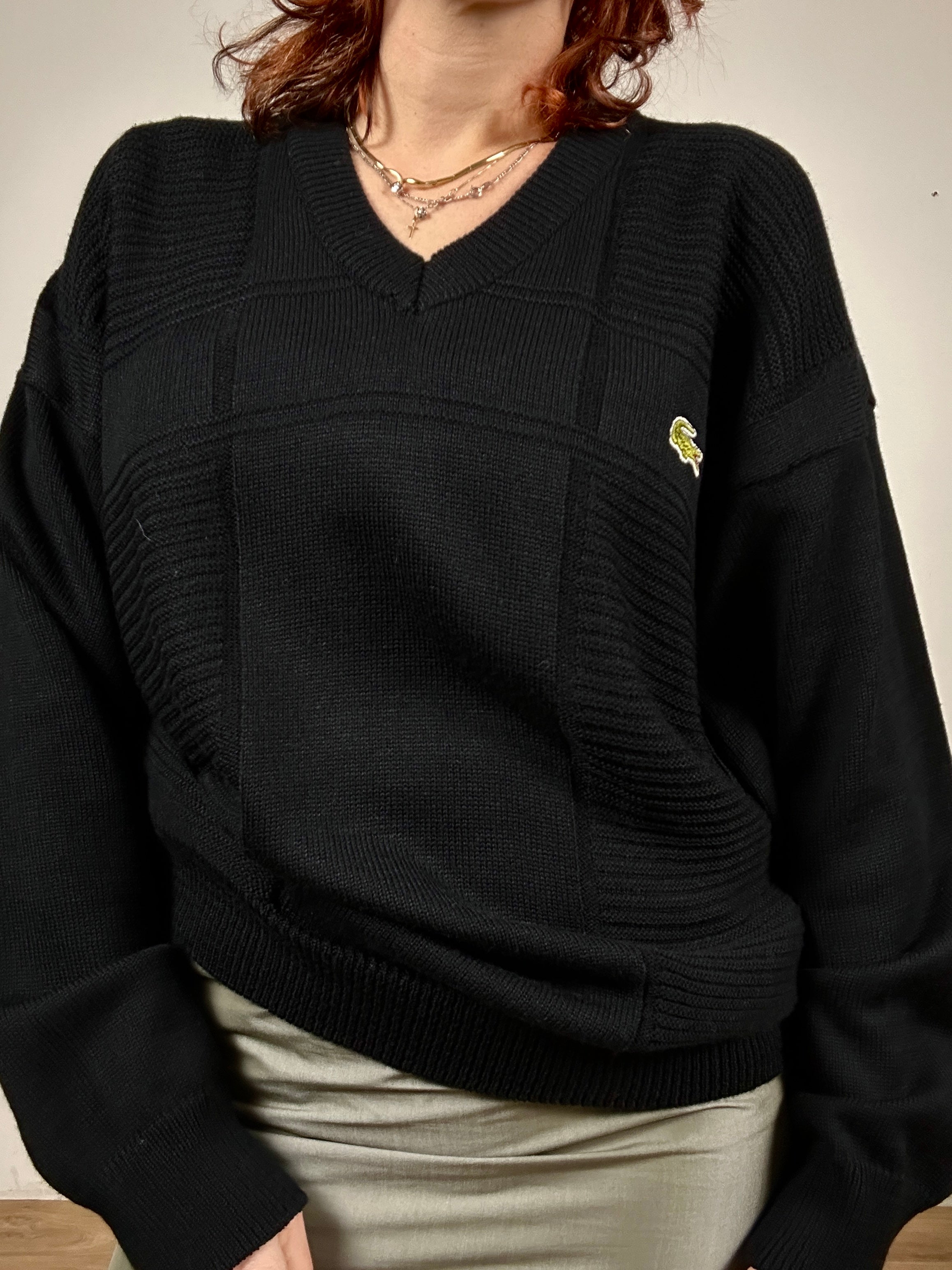 Black Lacoste sweater