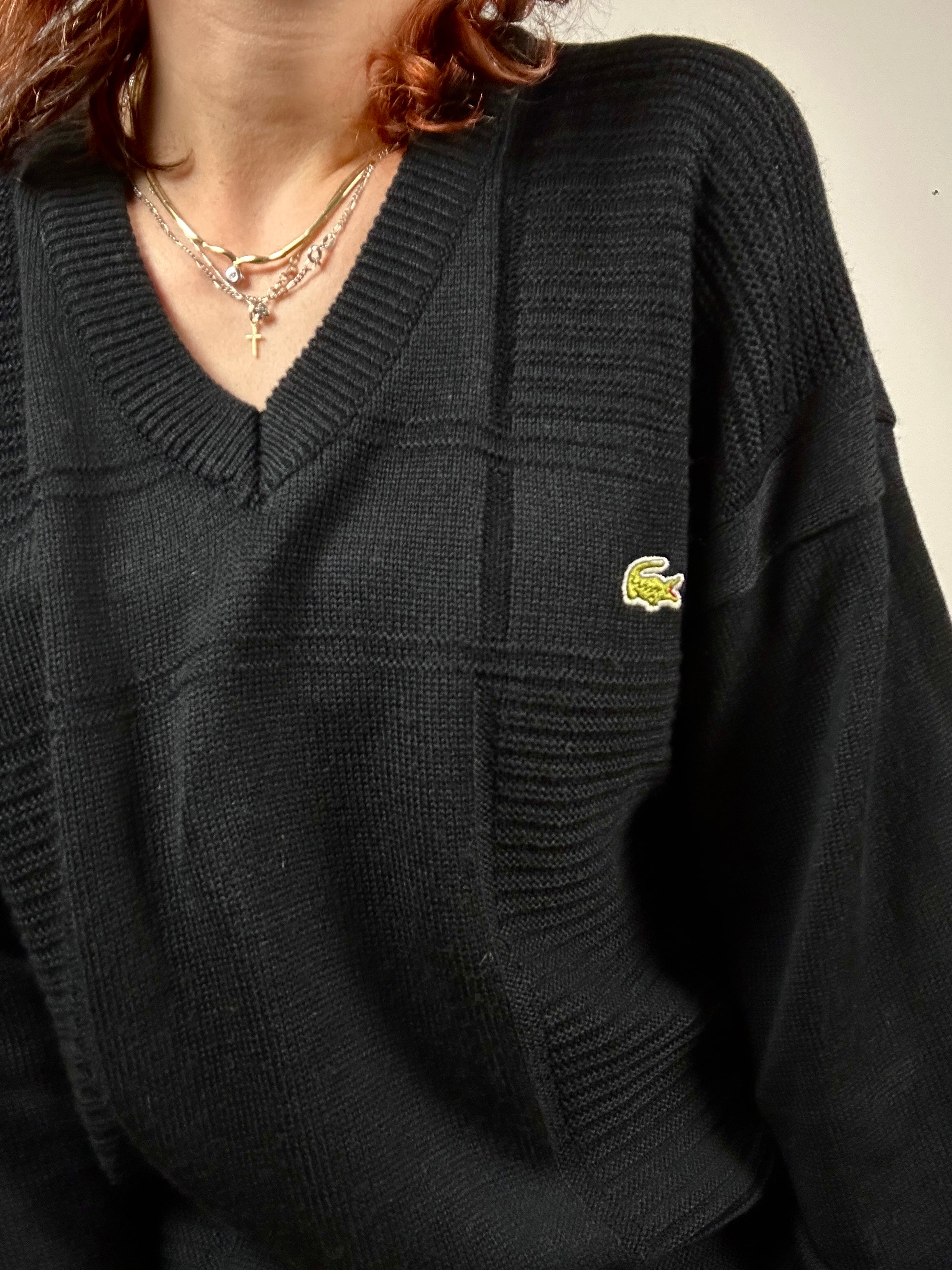 Black Lacoste sweater