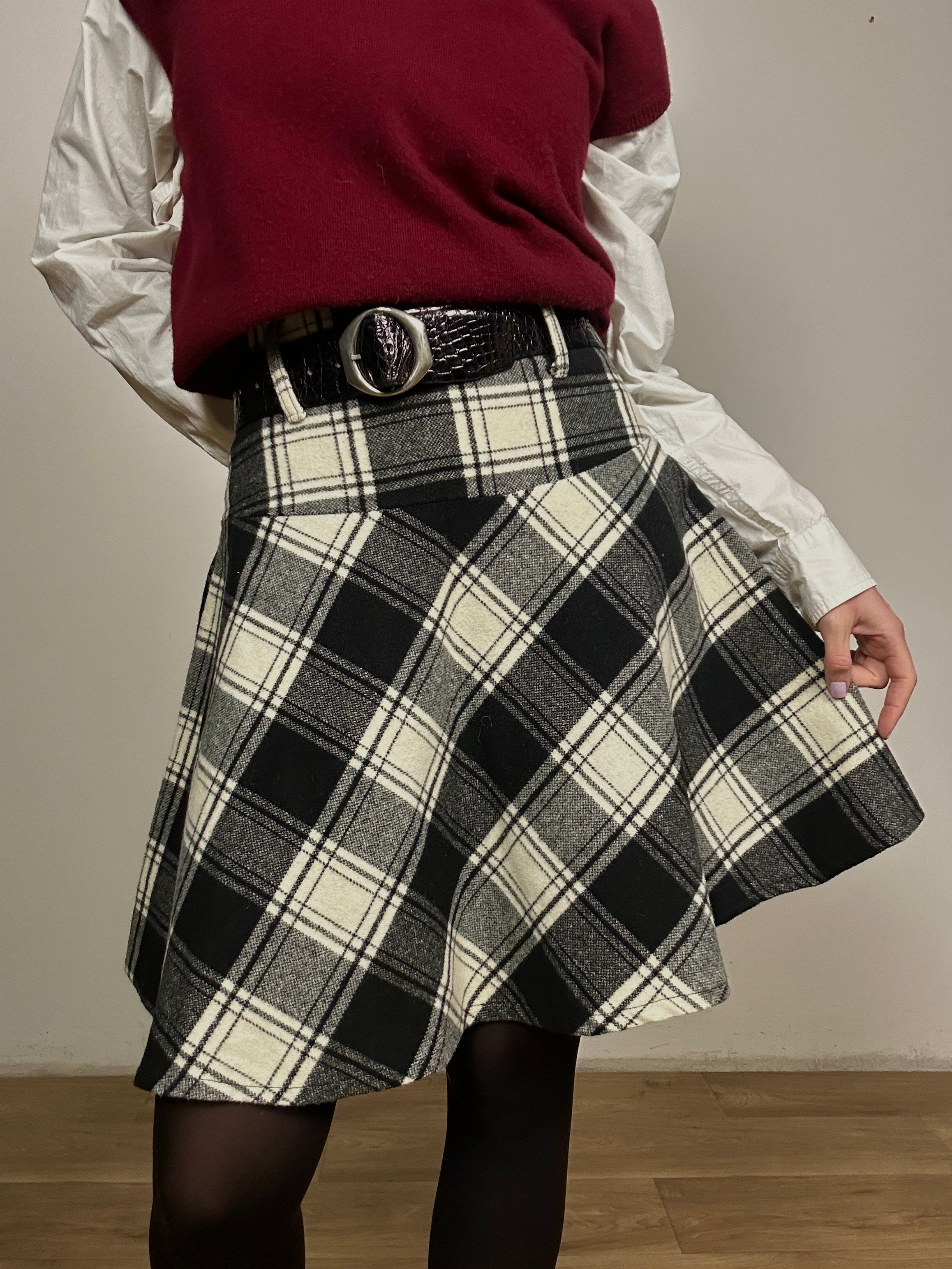 Y2K tartan skirt