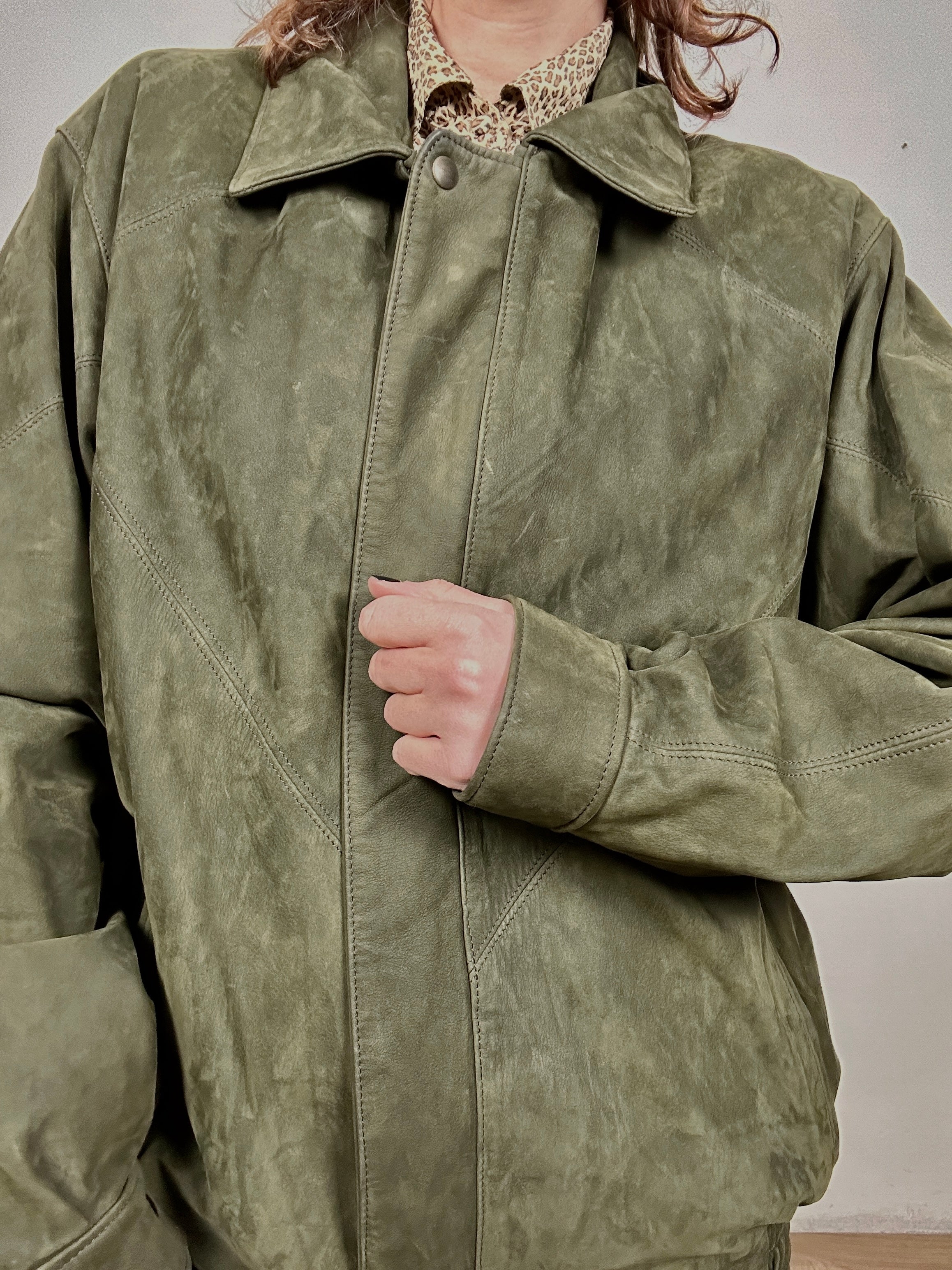 EverGreen leather bomber