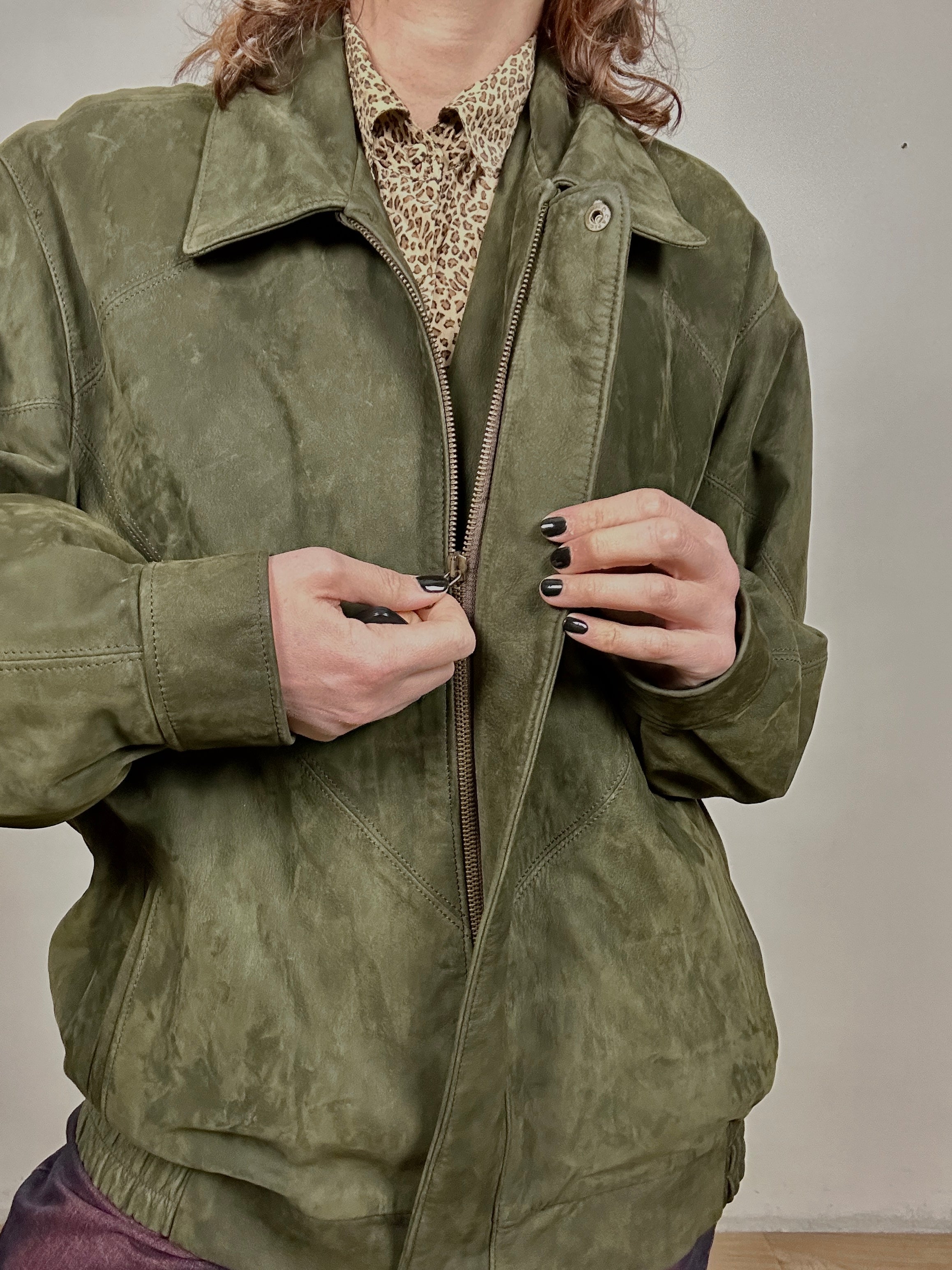 EverGreen leather bomber