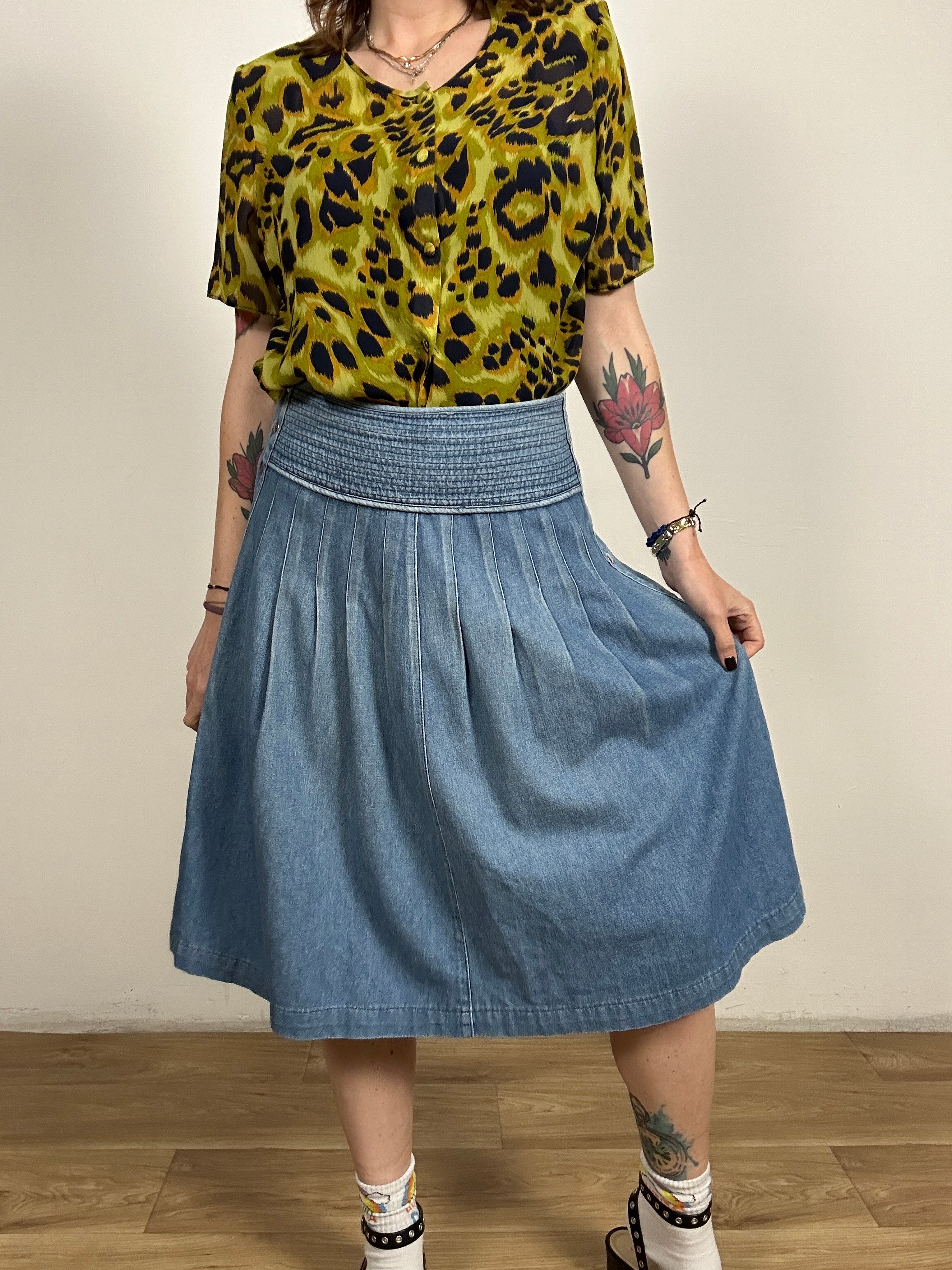 Ruota jeans skirt