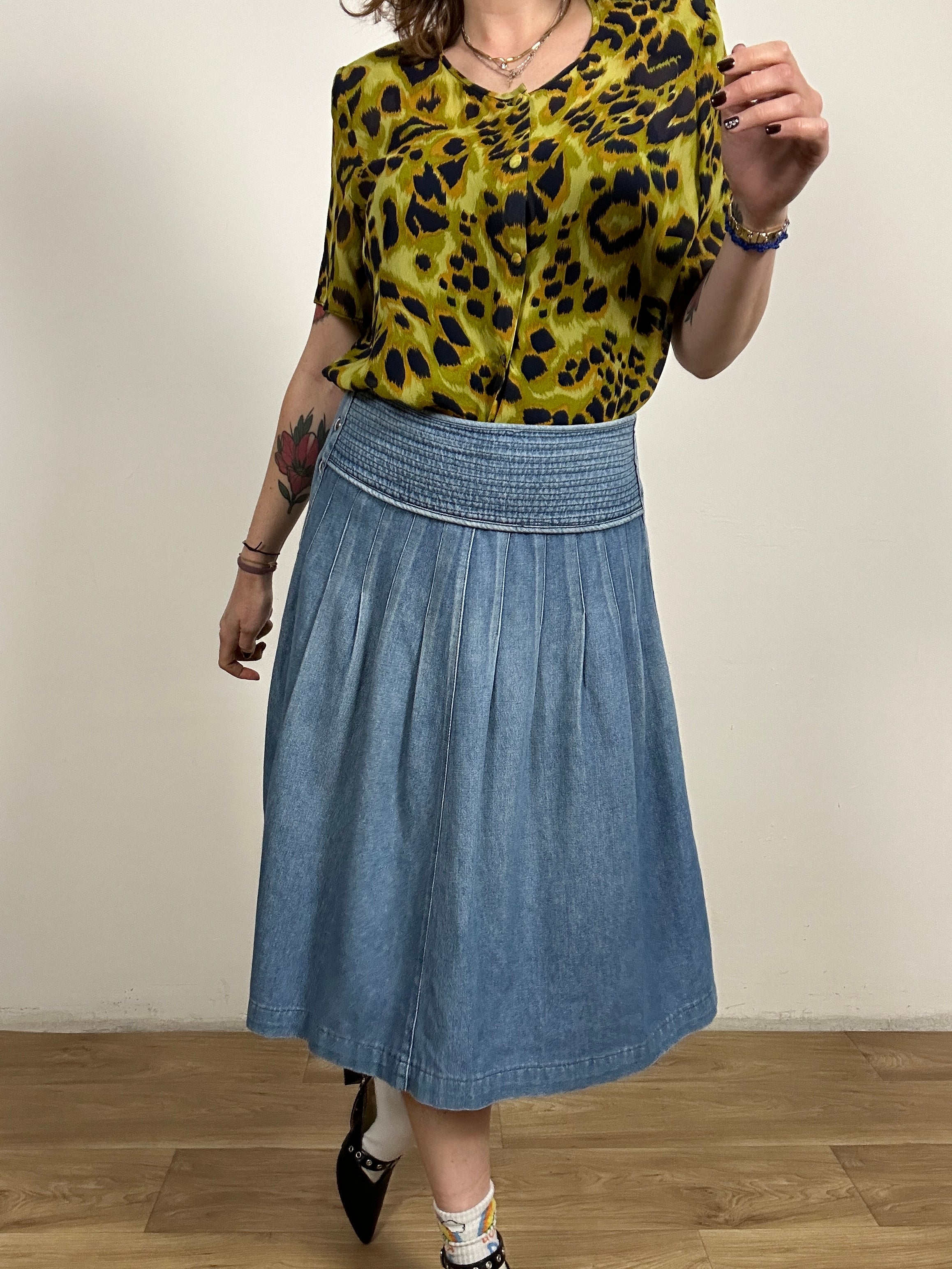 Ruota jeans skirt