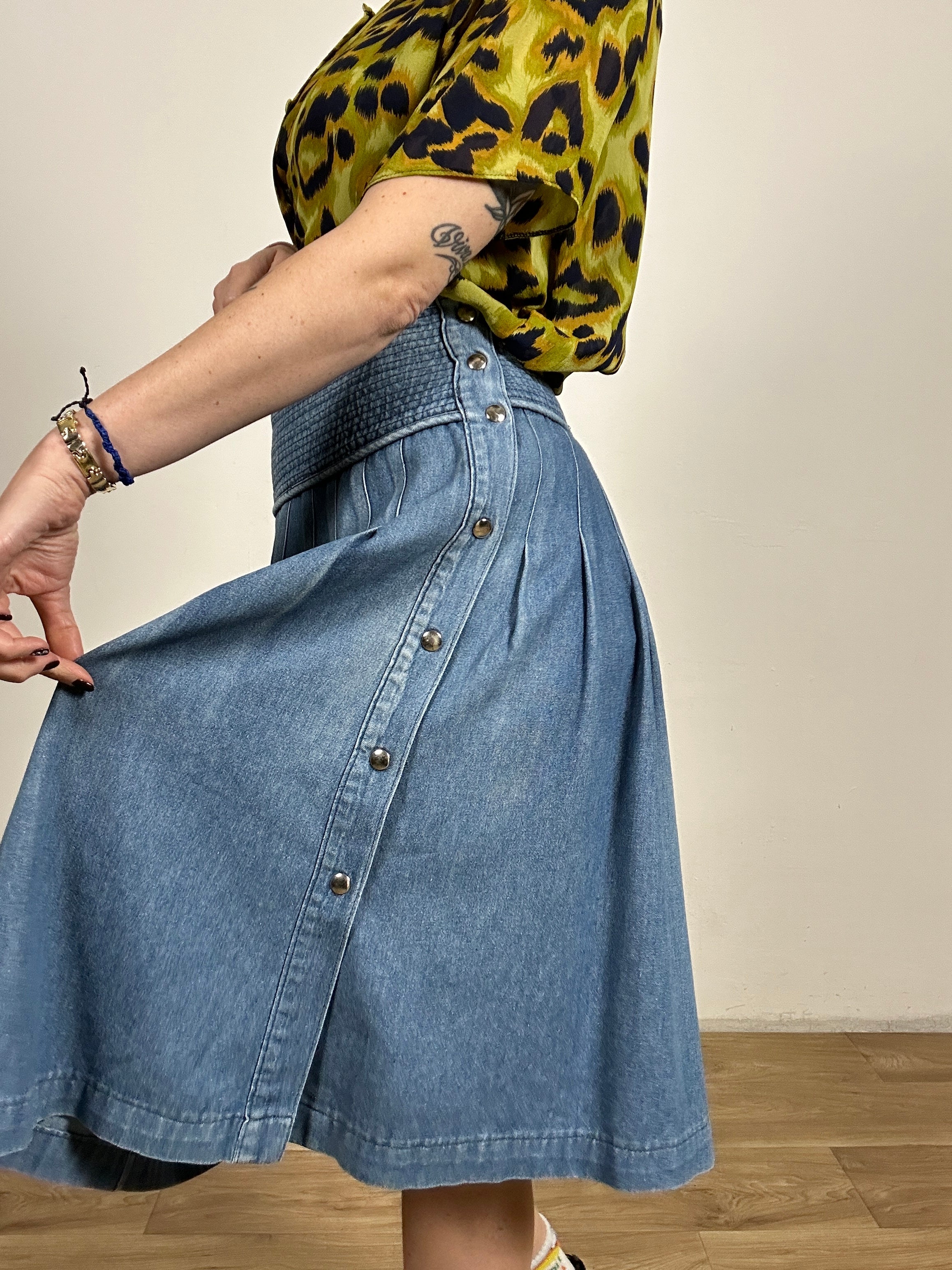 Ruota jeans skirt