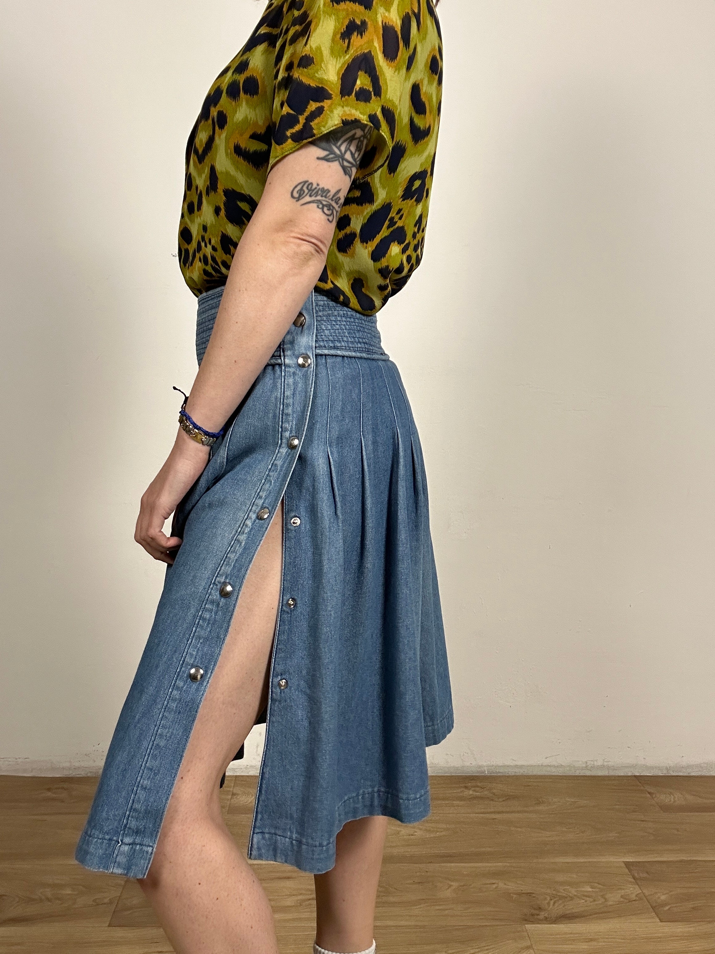 Ruota jeans skirt