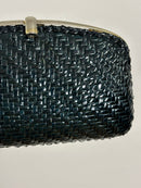 Blue raffia bag