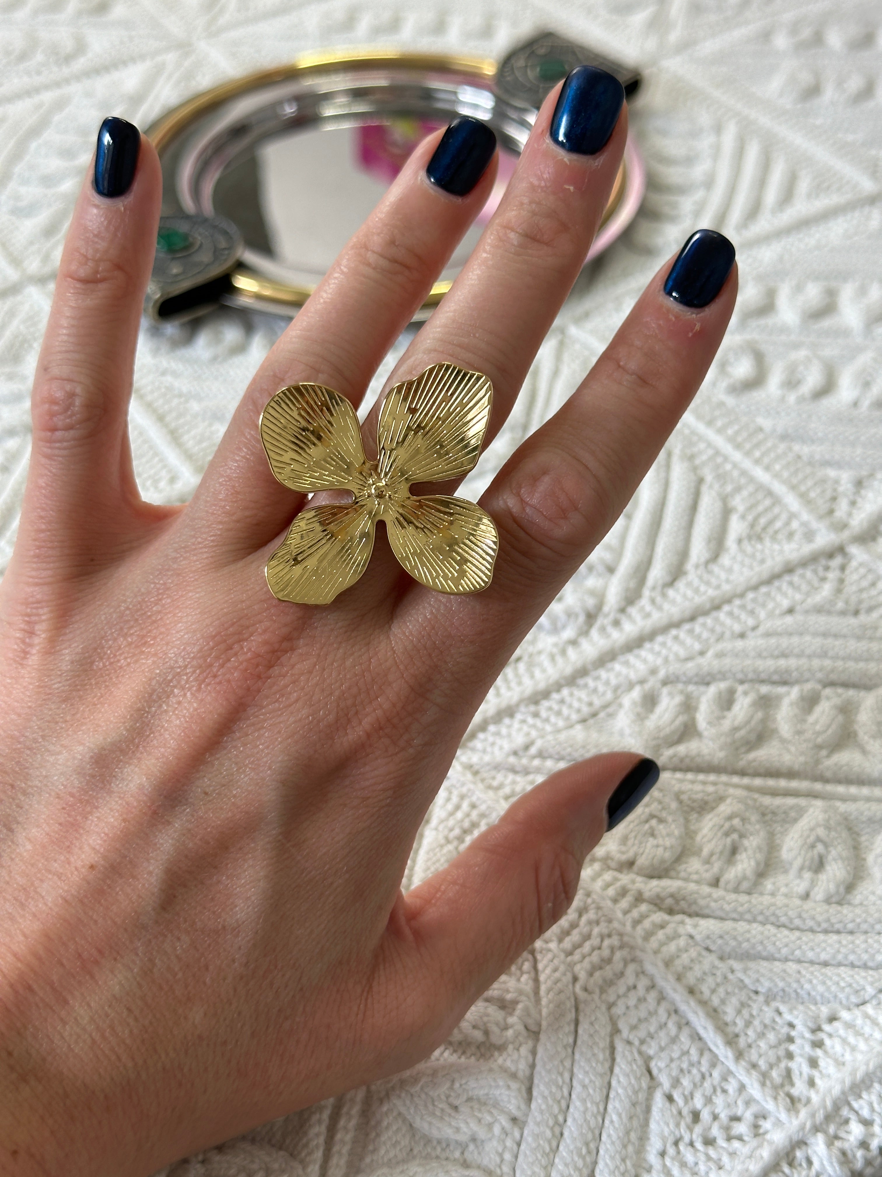 Dream flower ring gold