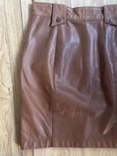 Nocciolina leather skirt