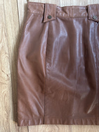 Nocciolina leather skirt