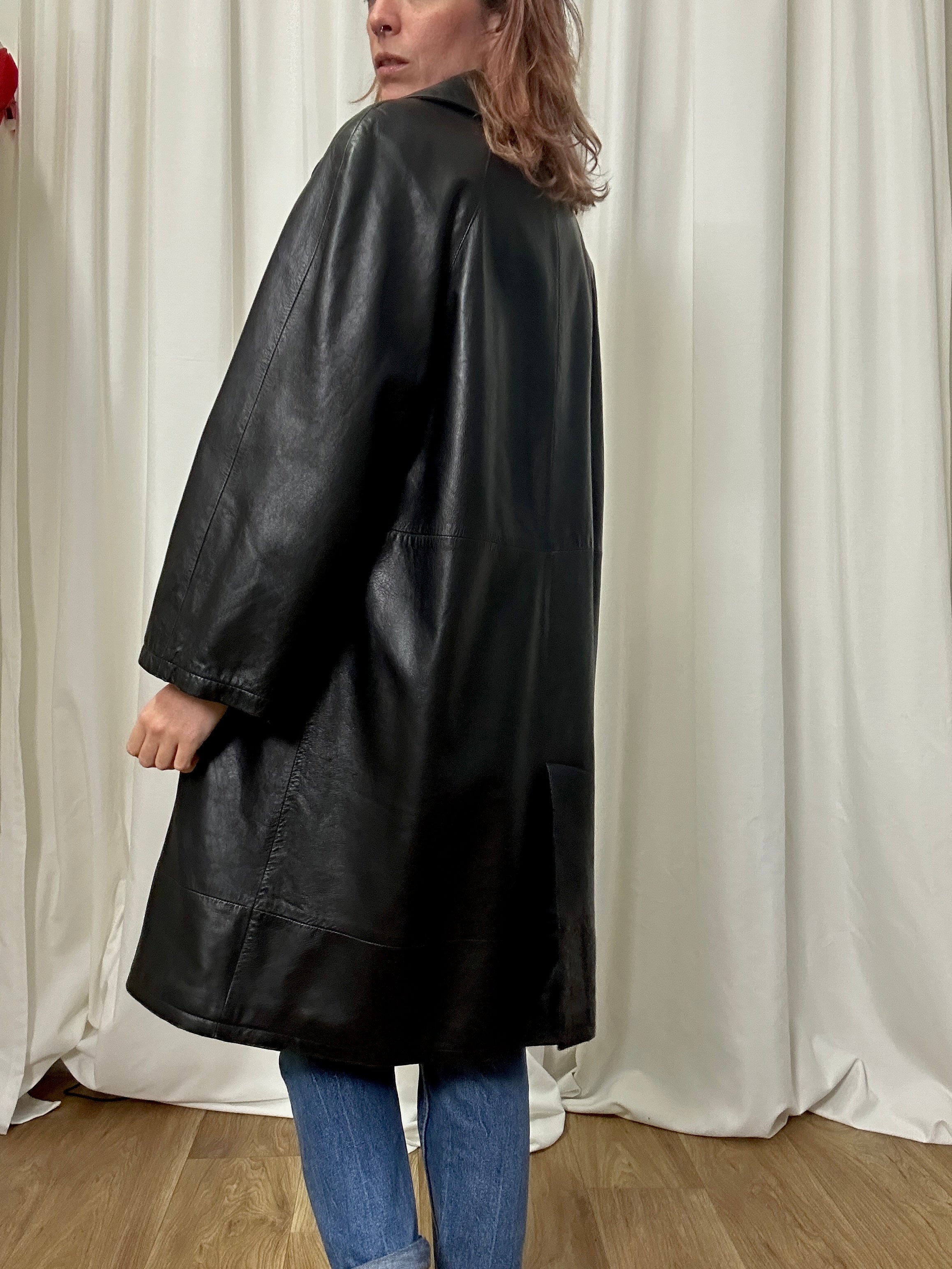 Nappa leather coat