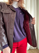 Dark cherry cute jacket