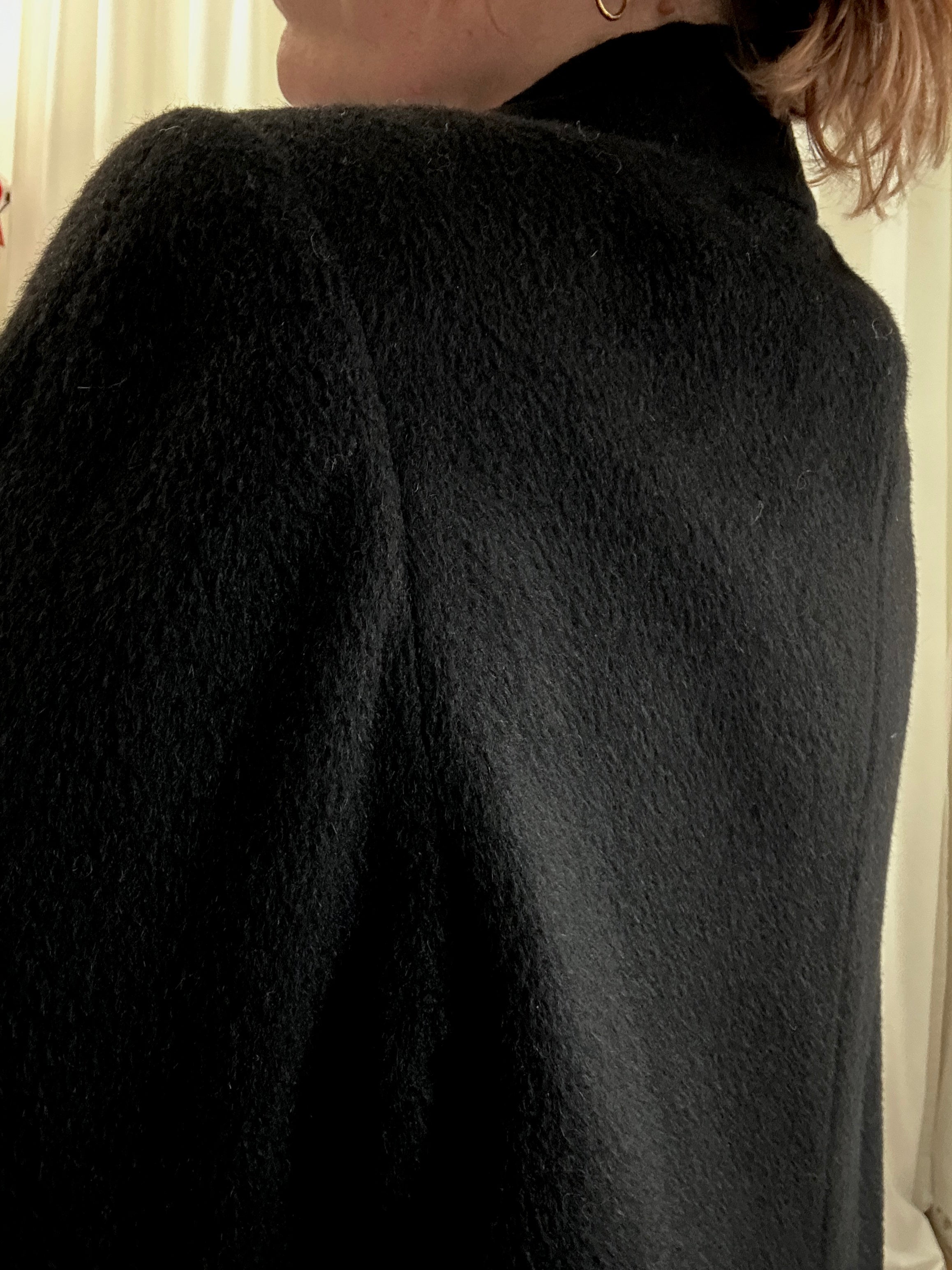 Dark angora coat