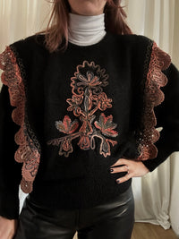 Black Santa sweater