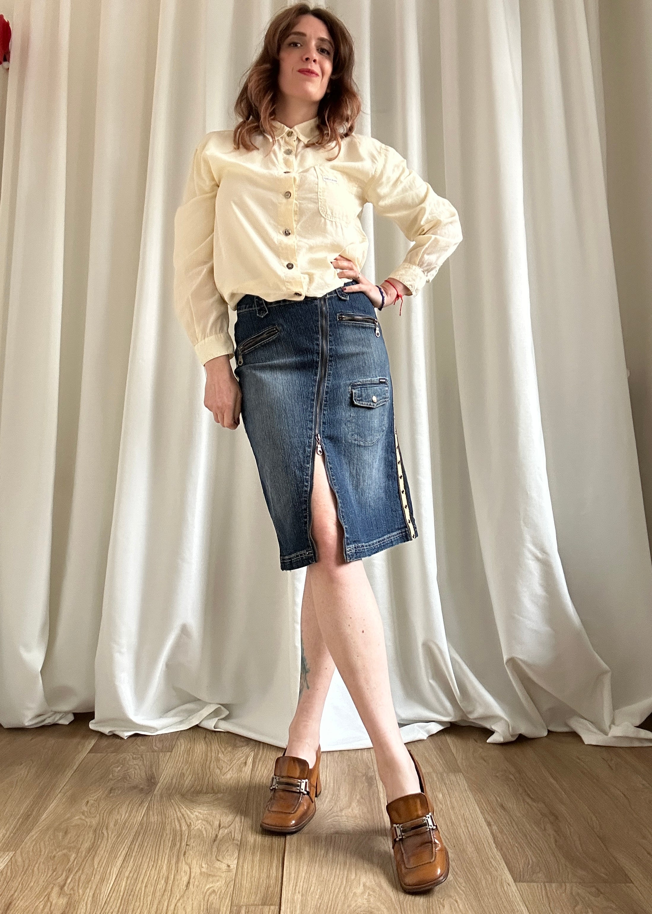Y2k zip Skirt