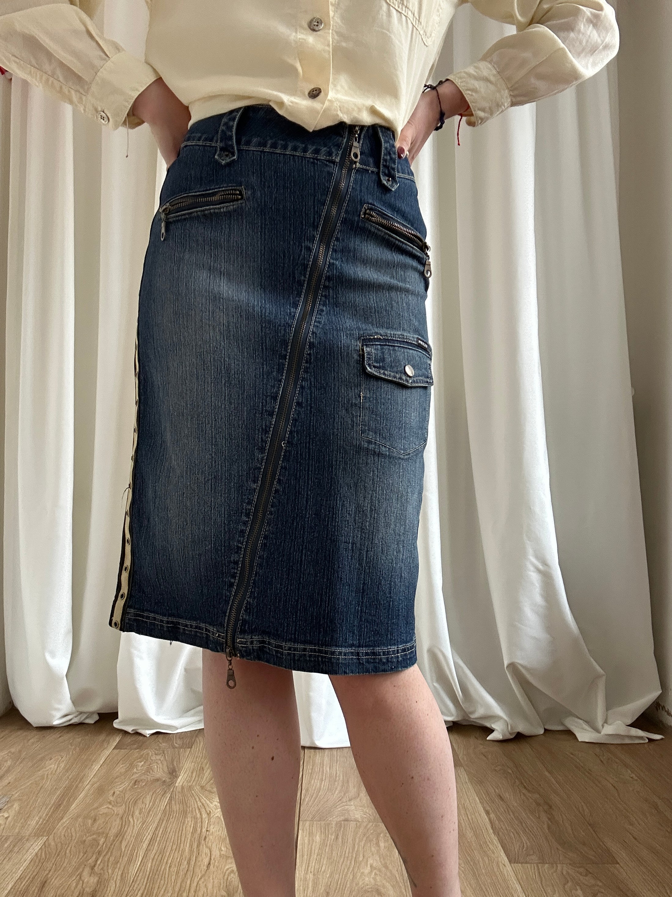 Y2k zip Skirt