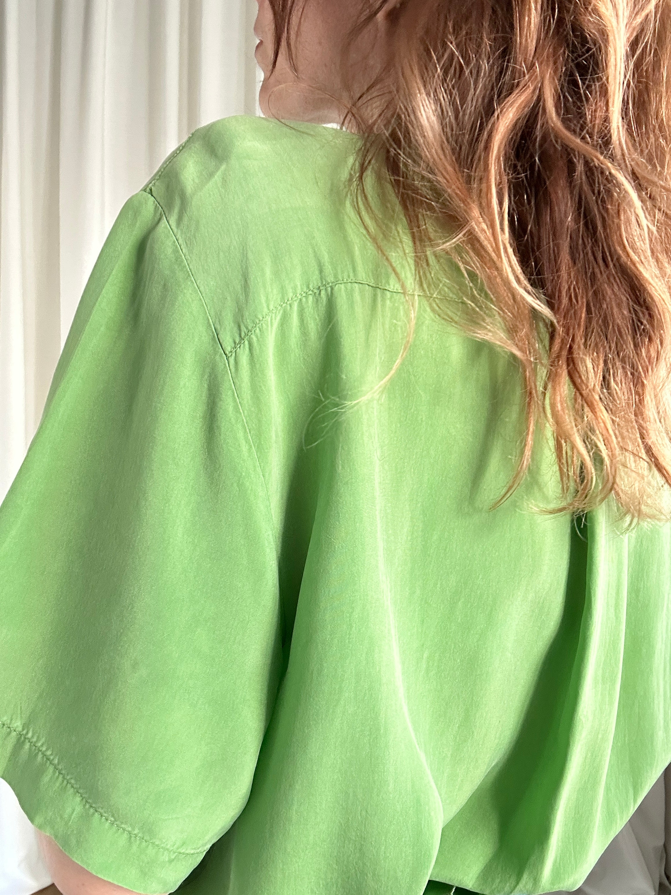 Menta cupro shirt
