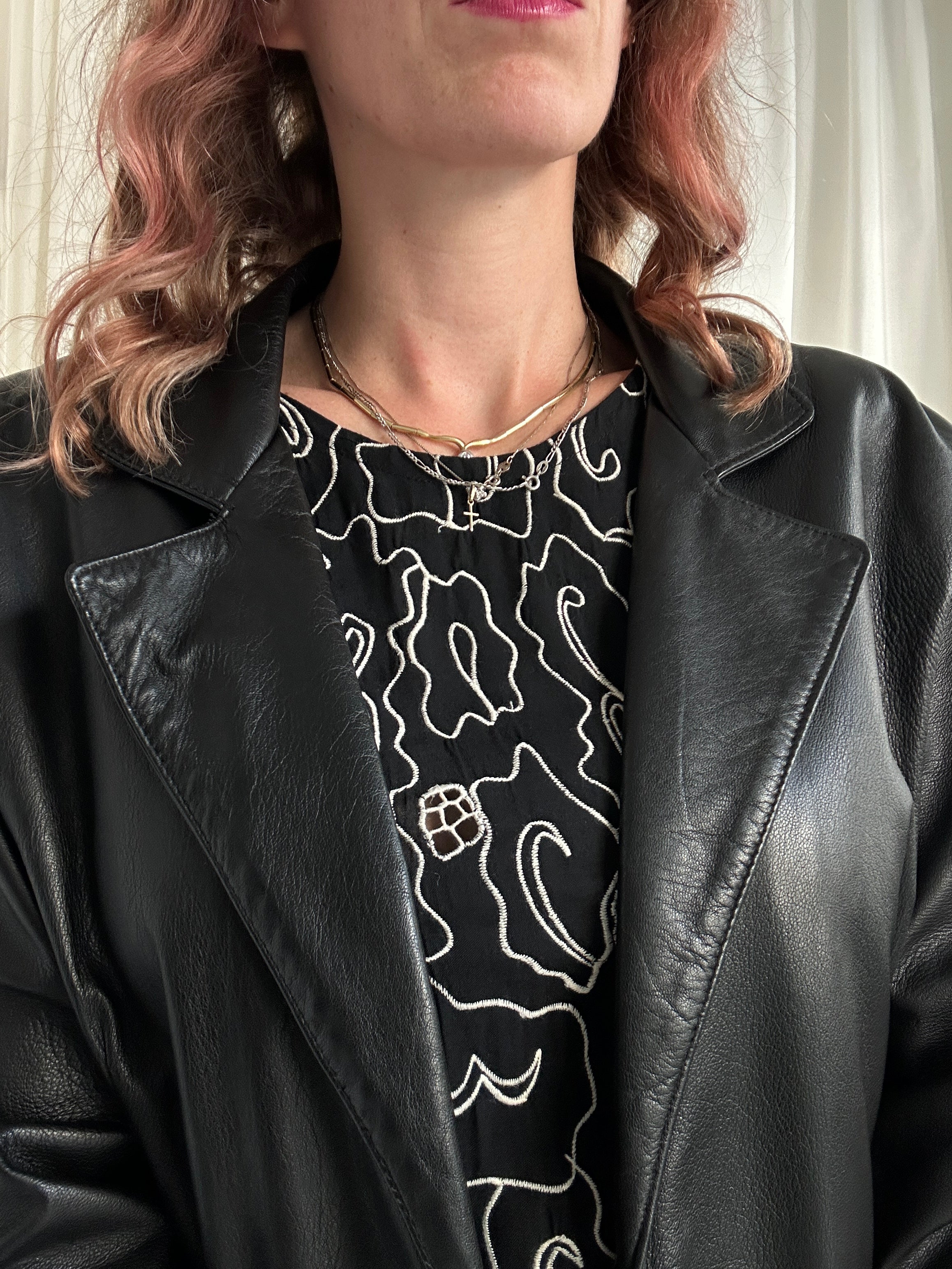 Evergreen leather jacket