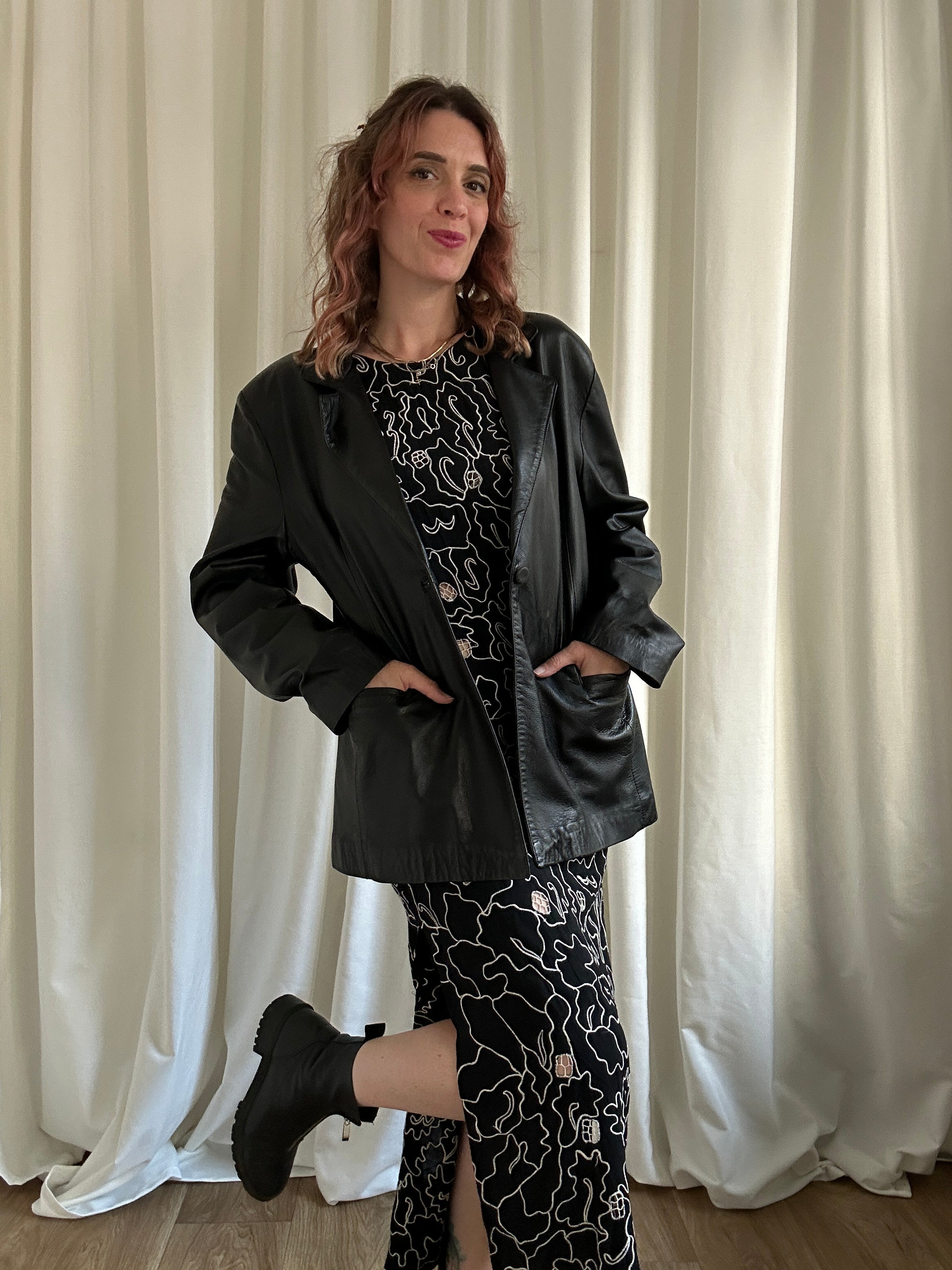 Evergreen leather jacket
