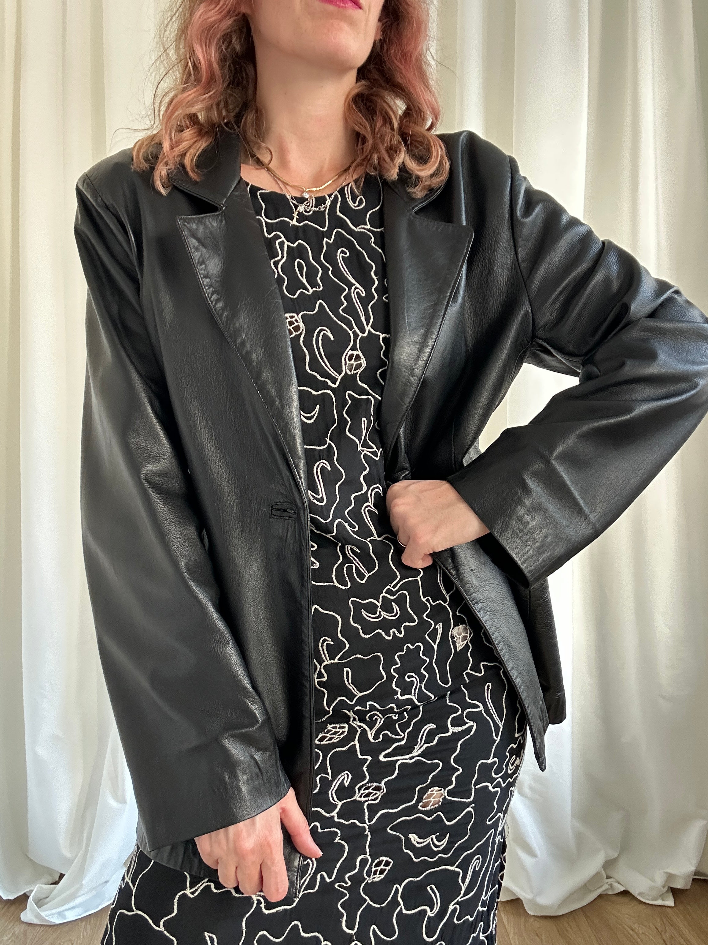 Evergreen leather jacket