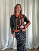 Orange biker jacket