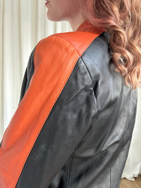 Orange biker jacket