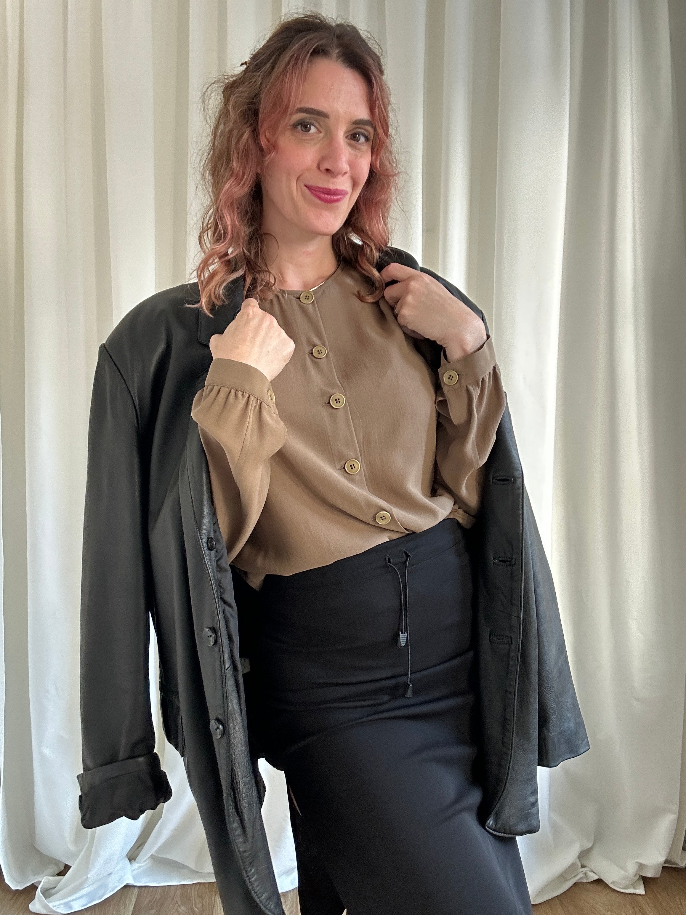 Armani kiwi silk shirt