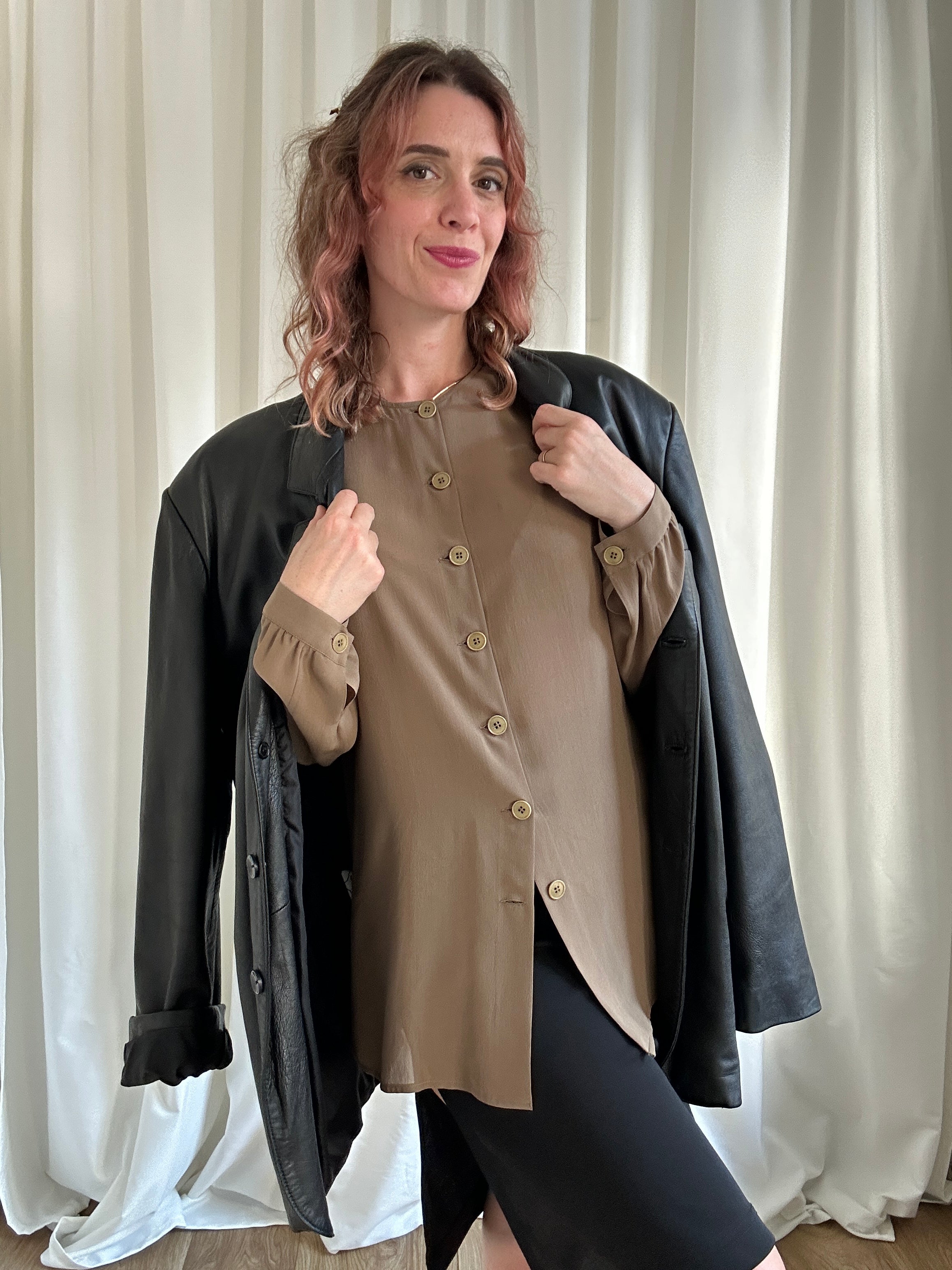 Armani kiwi silk shirt