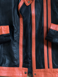 Orange biker jacket