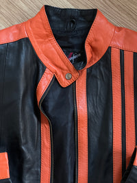 Orange biker jacket