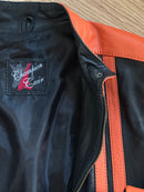 Orange biker jacket