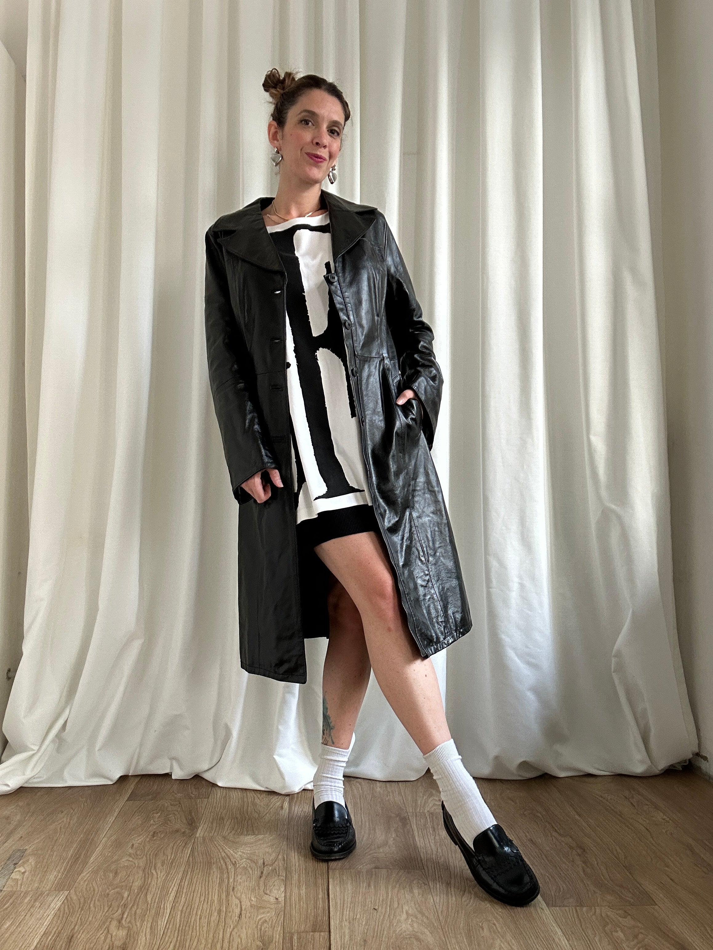 Coco Leather Coat