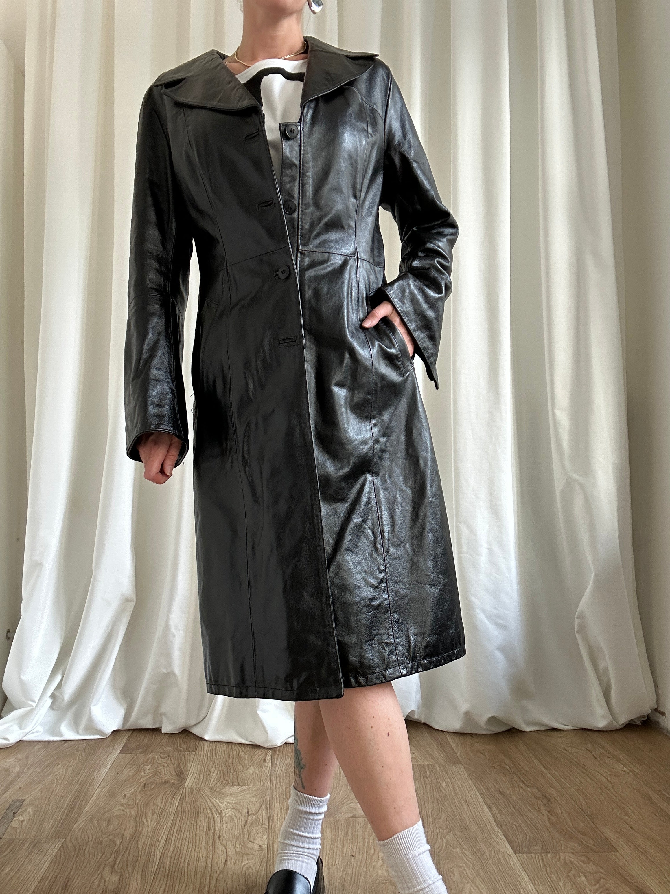 Coco Leather Coat