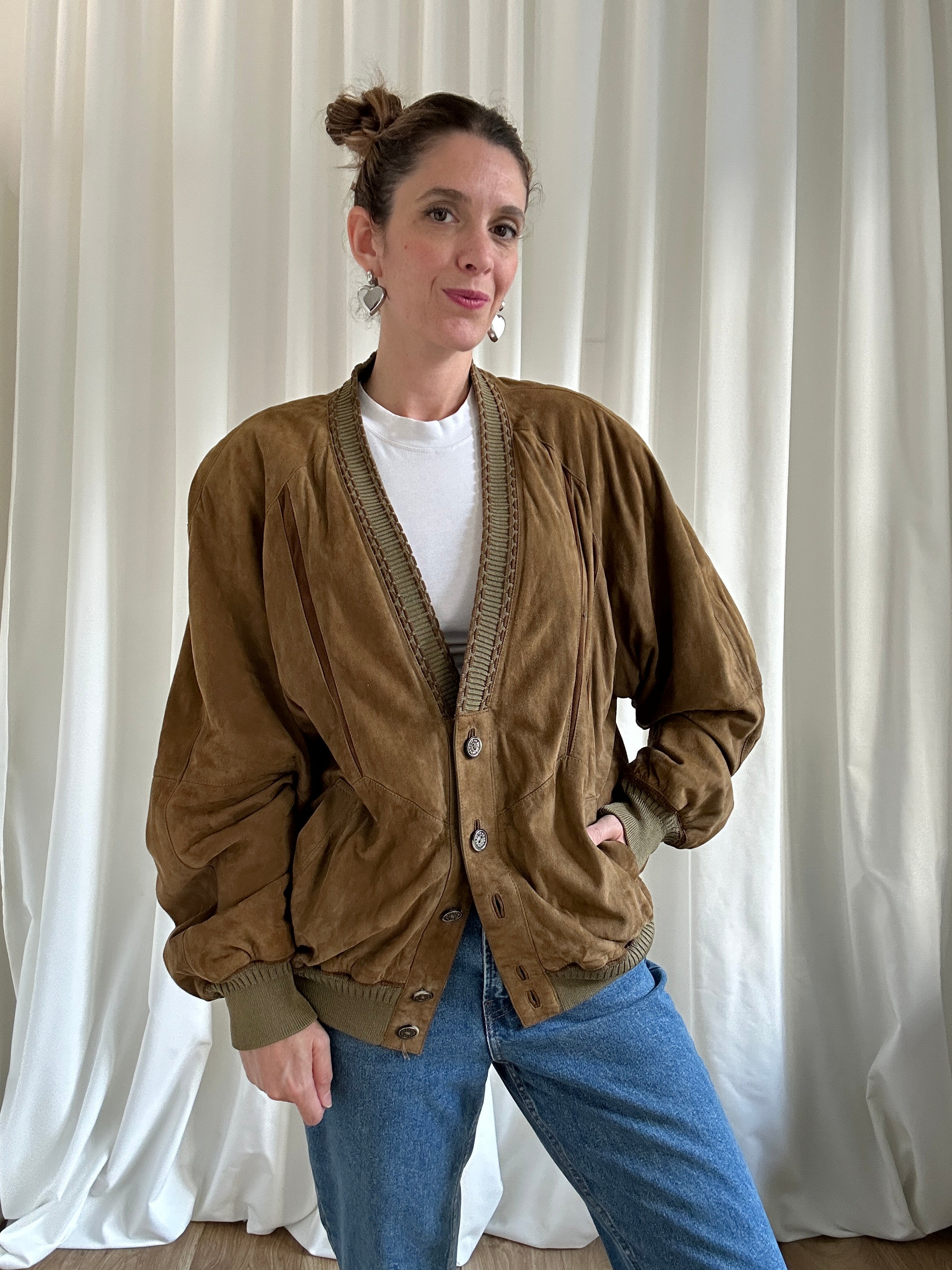 Cardigan Leather Jacket