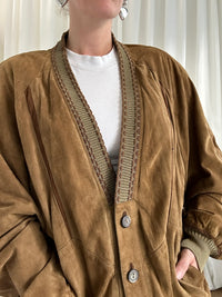 Cardigan Leather Jacket