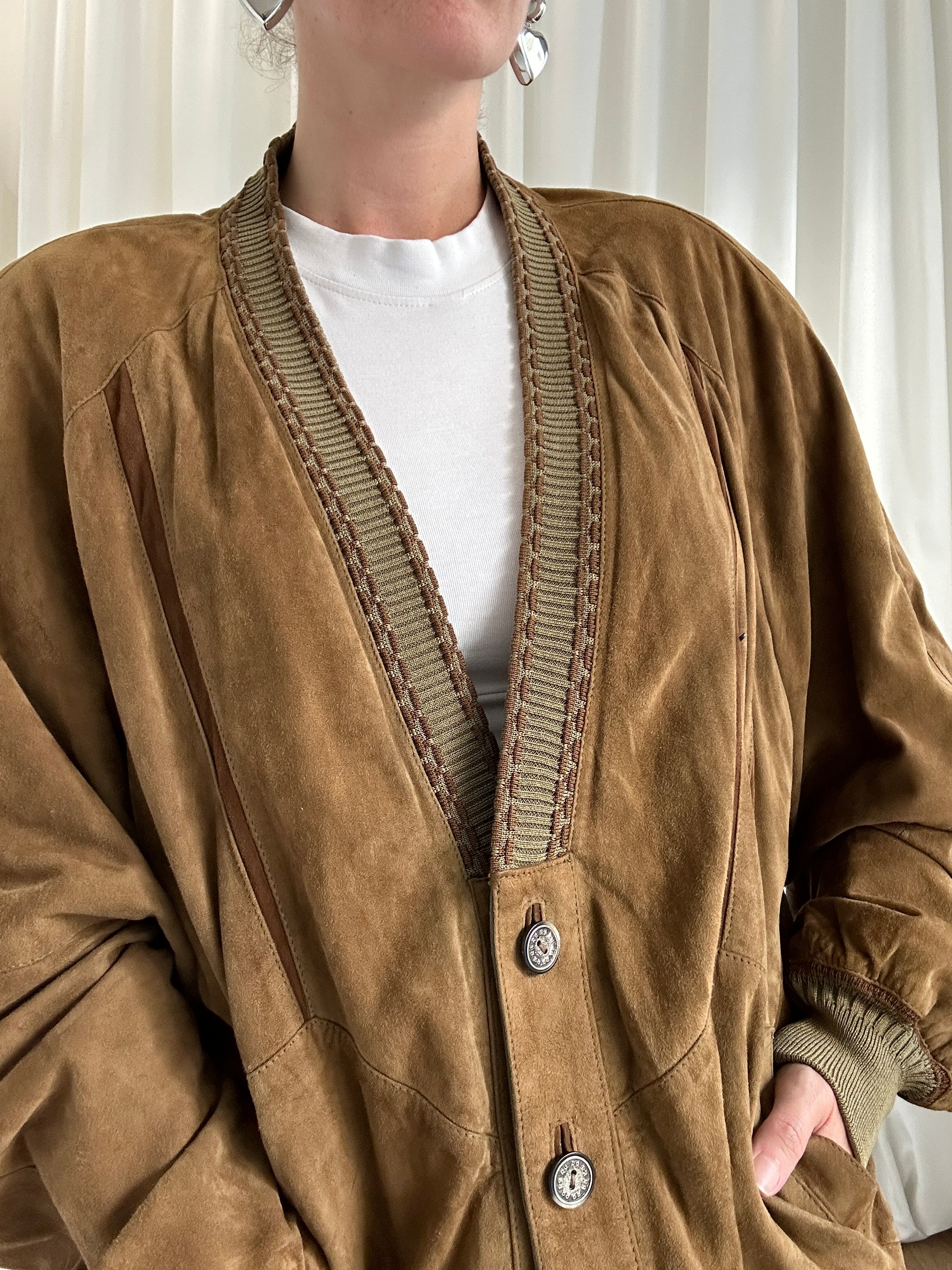Cardigan Leather Jacket