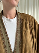 Cardigan Leather Jacket