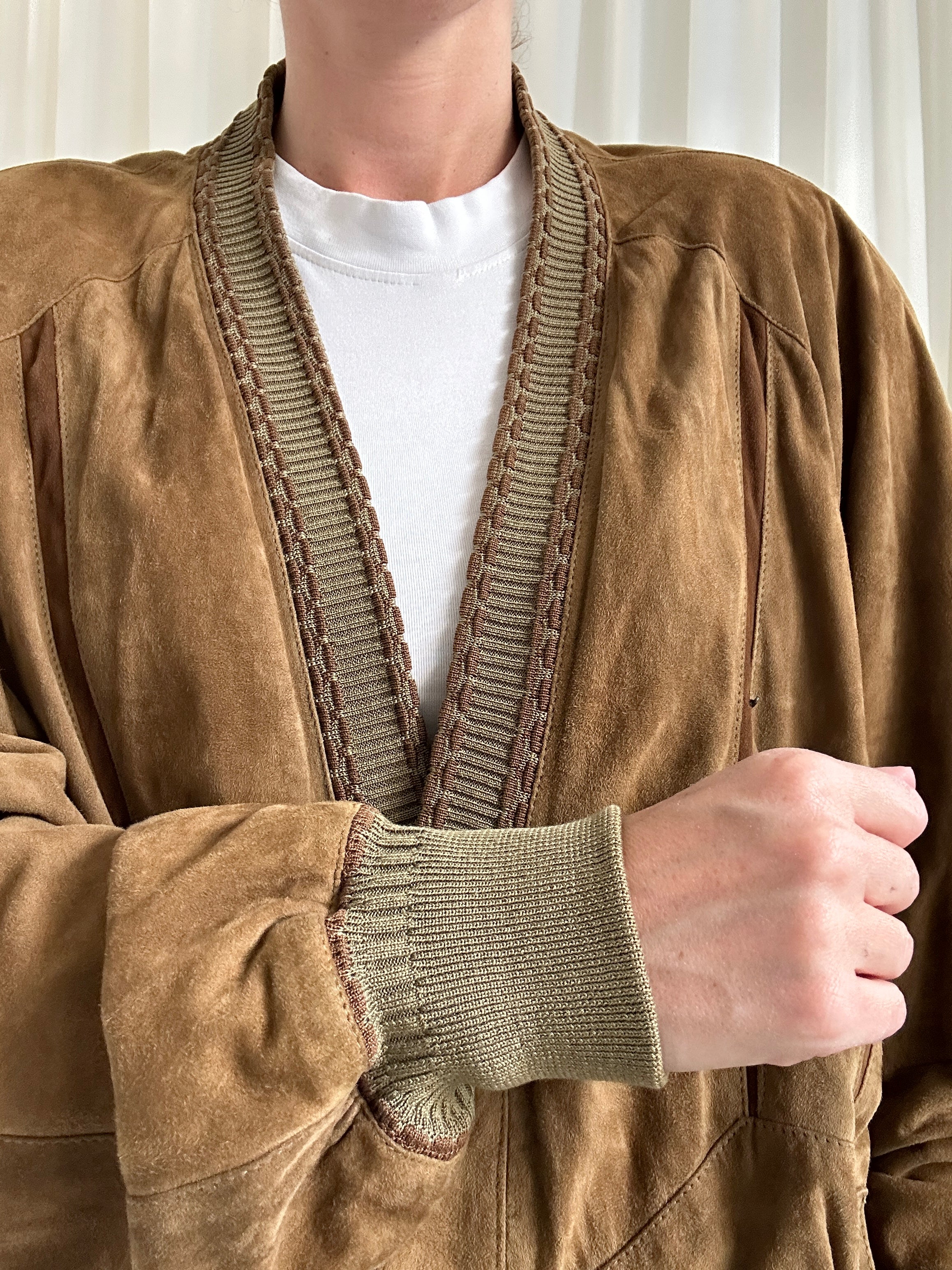 Cardigan Leather Jacket