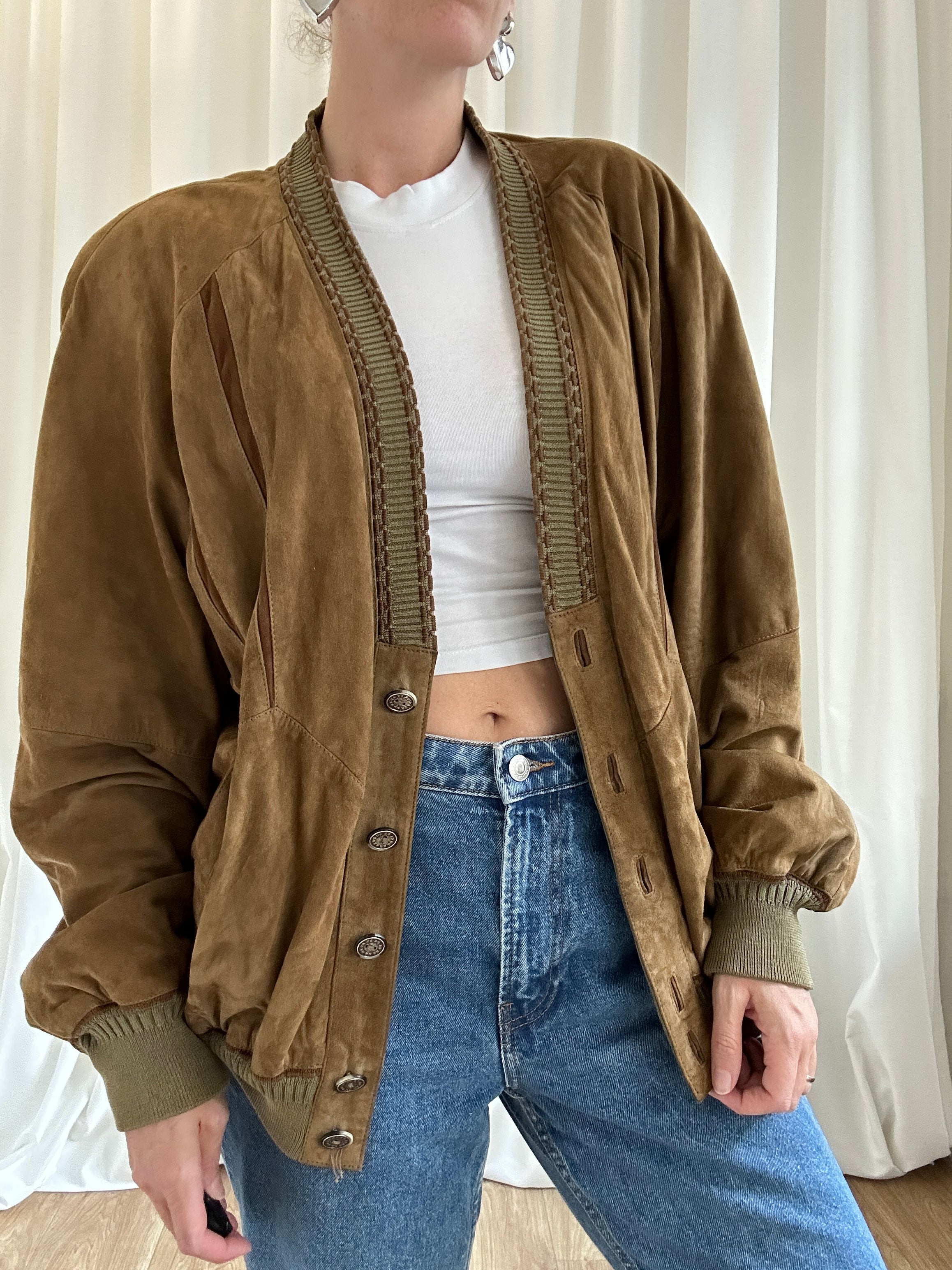 Cardigan Leather Jacket