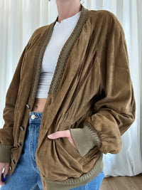 Cardigan Leather Jacket