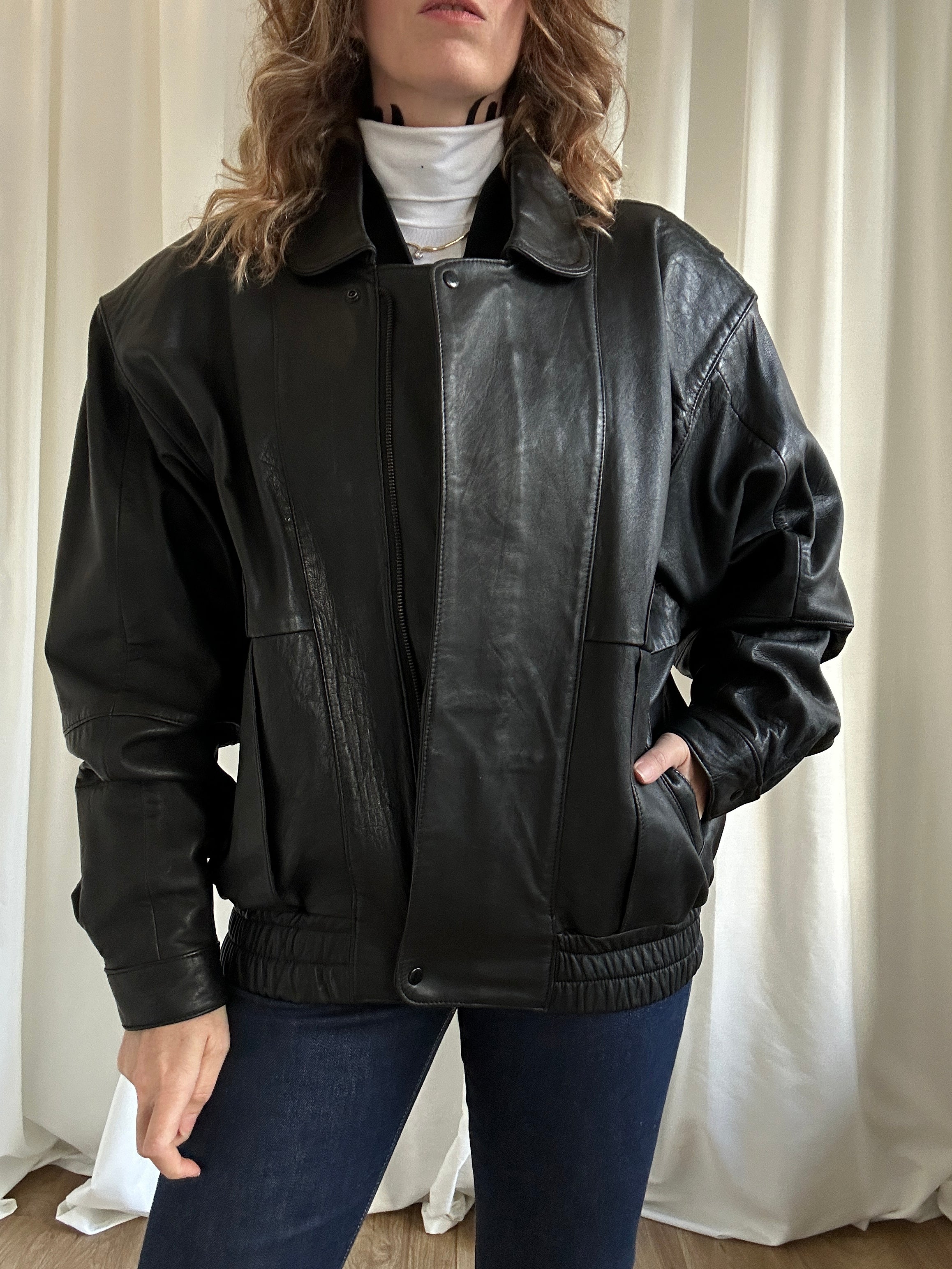 Pierre Cardin Black Leather Jacket