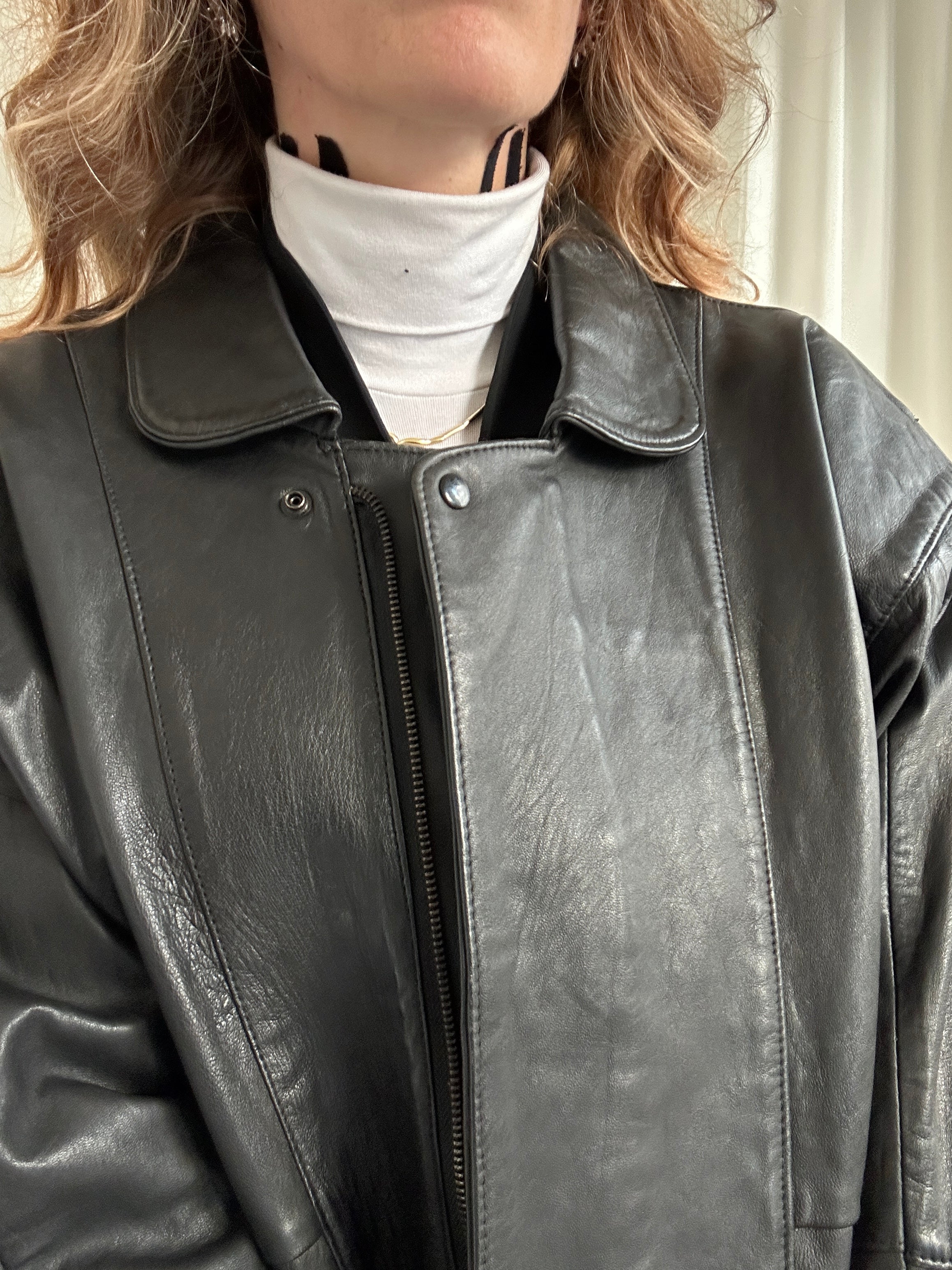 Pierre Cardin Black Leather Jacket