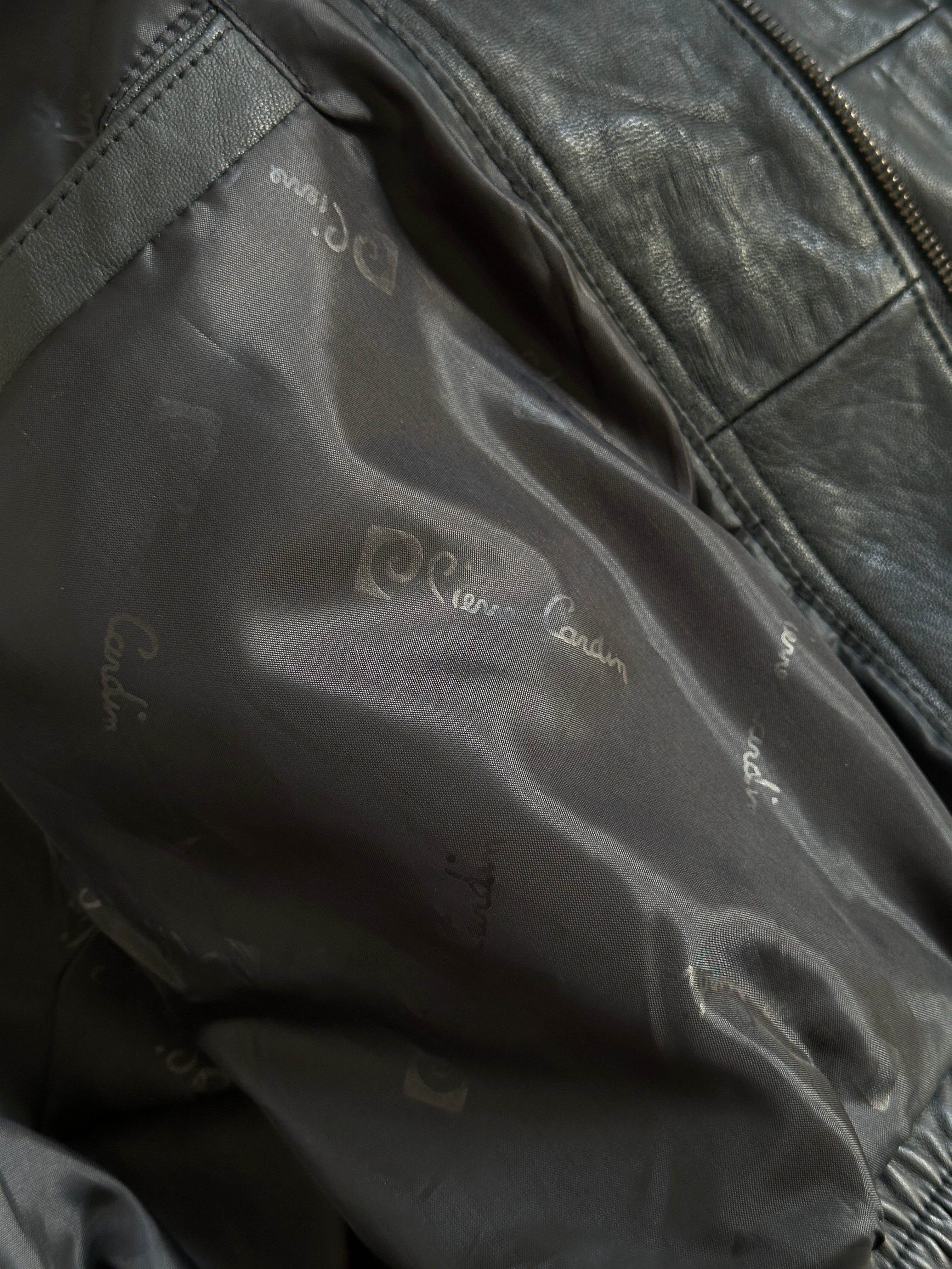 Pierre Cardin Black Leather Jacket