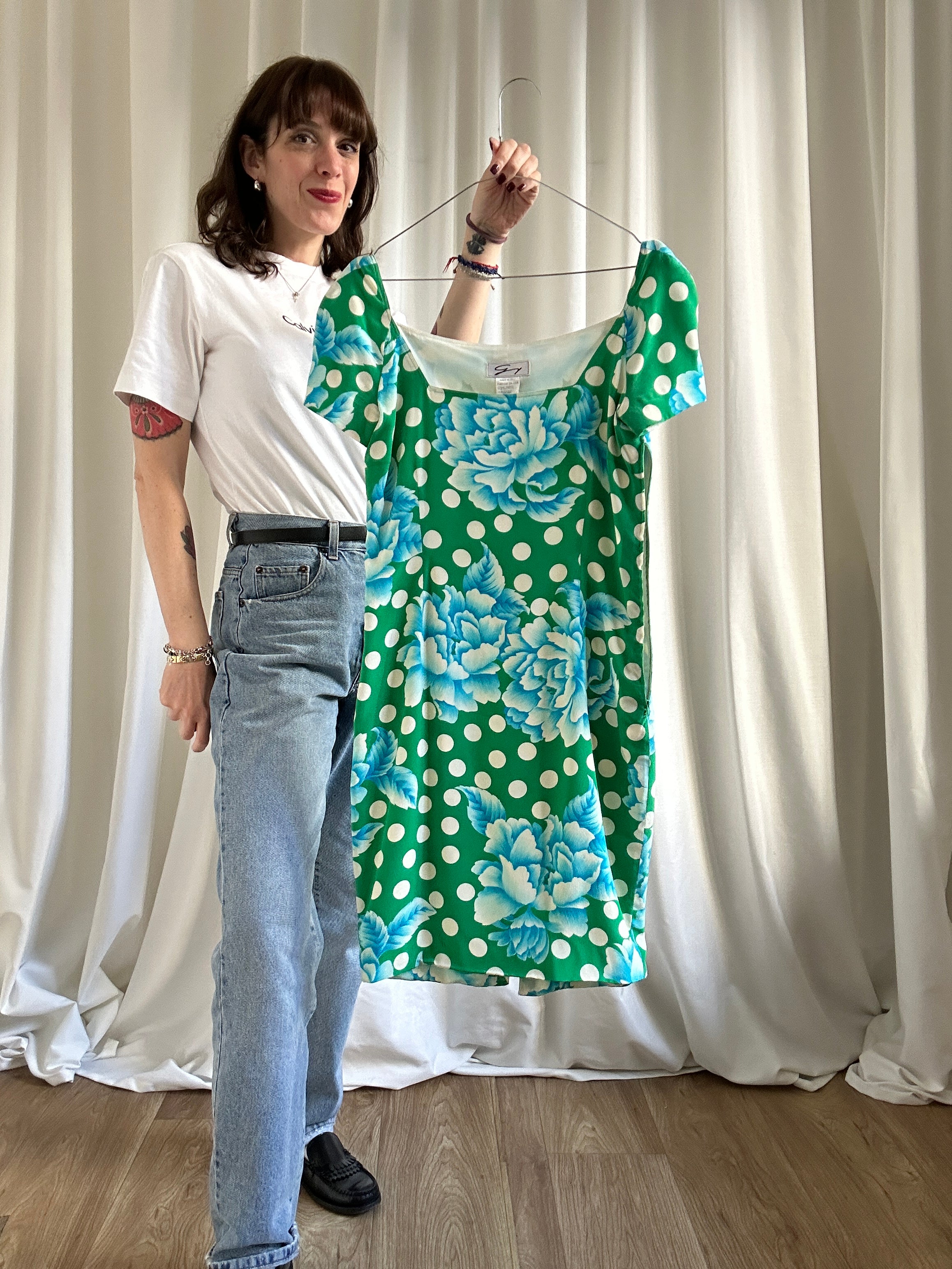 Genny fioreblu silk dress