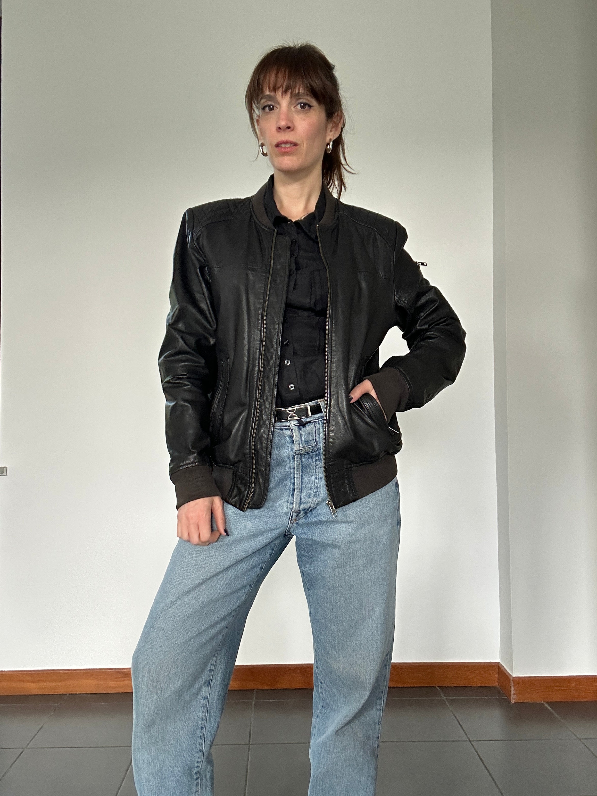 Strabomber leather jacket