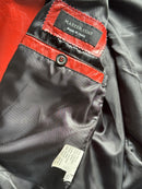 Red leather blazer