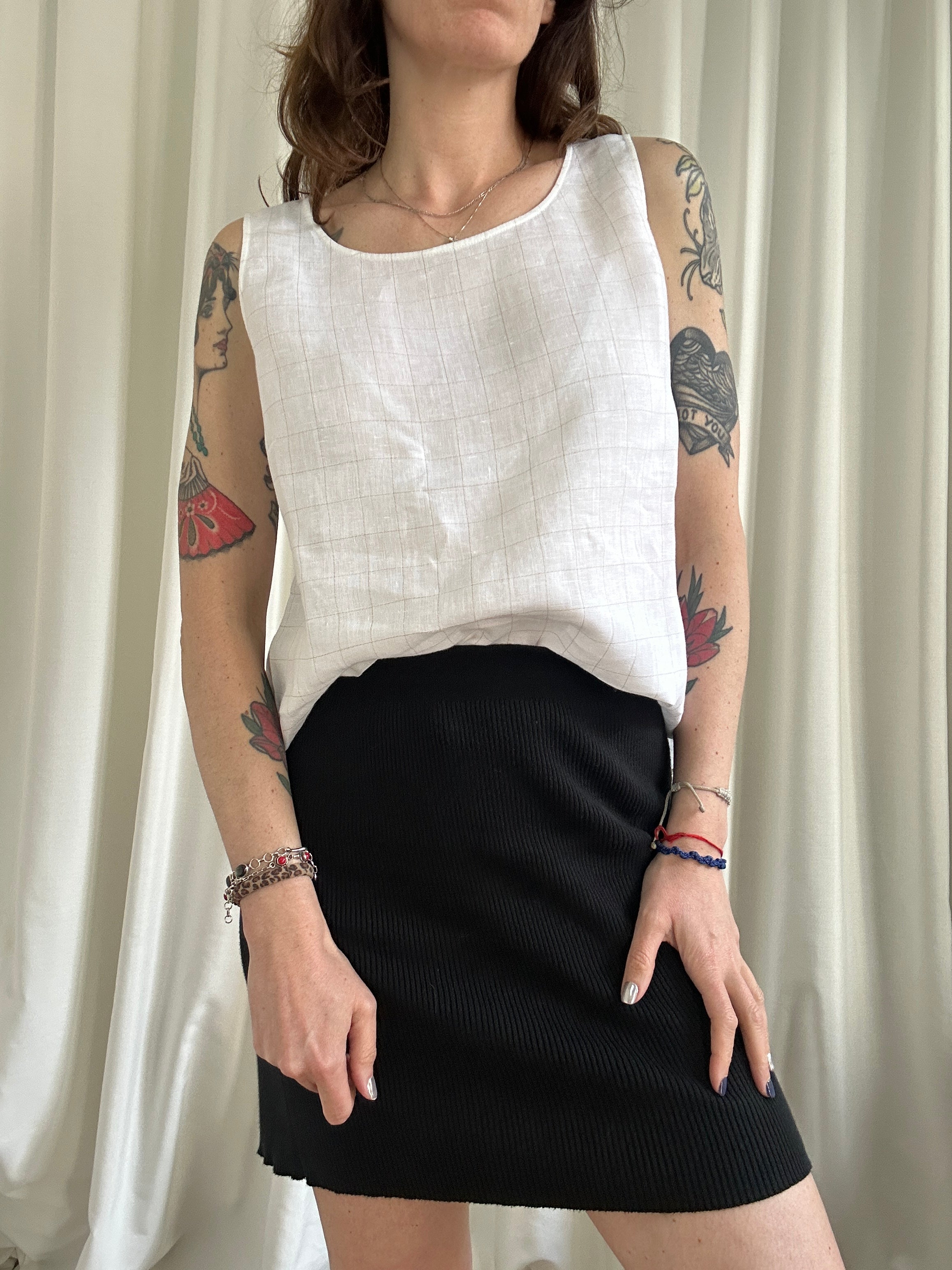 Top Lino quadratino