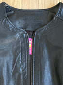 Quasi bikerina leather jacket