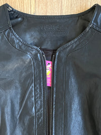 Quasi bikerina leather jacket