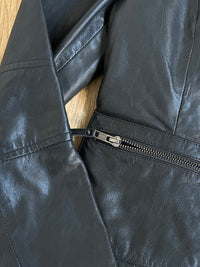 Quasi bikerina leather jacket